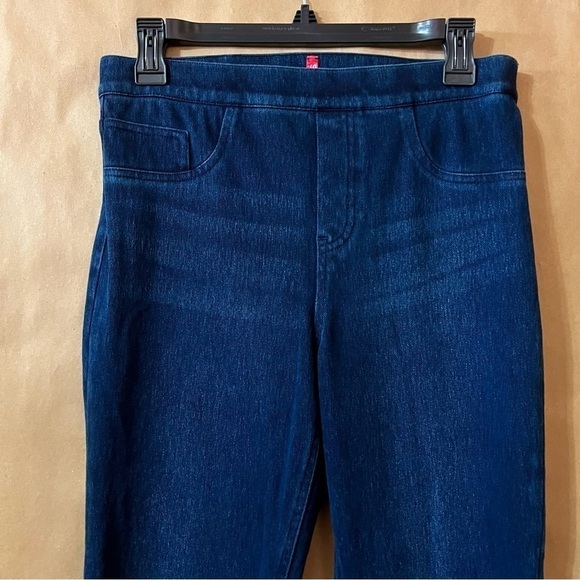 Spanx | Jean-ish Ankle Leggings Denim Jeggings High Rise Pull-On Shaping Size M - Picture 3 of 9